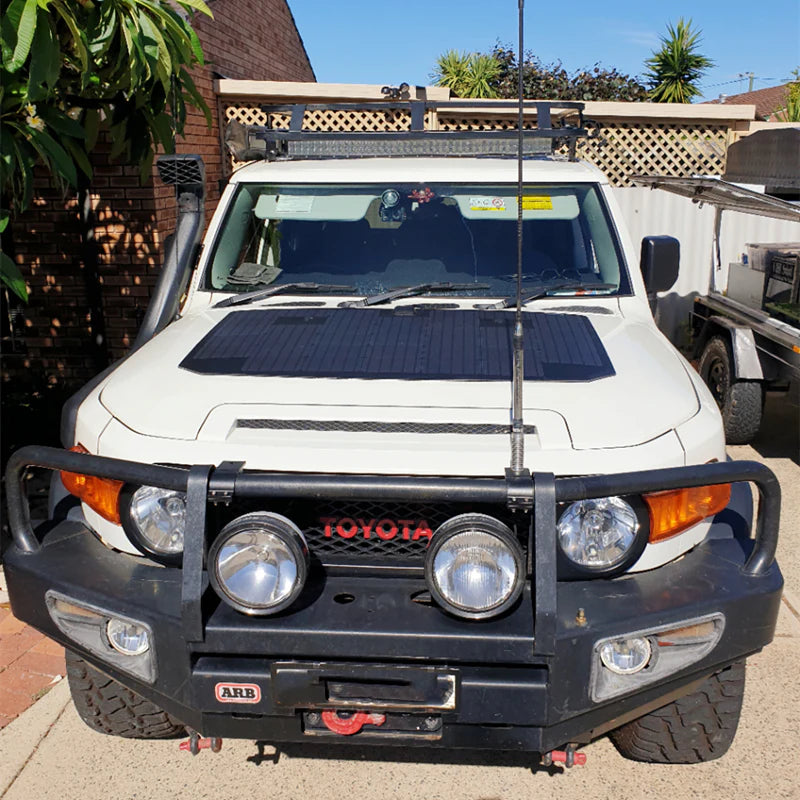 Toyota FJ Cruiser LensunSolar 105W Hood Solar Panel