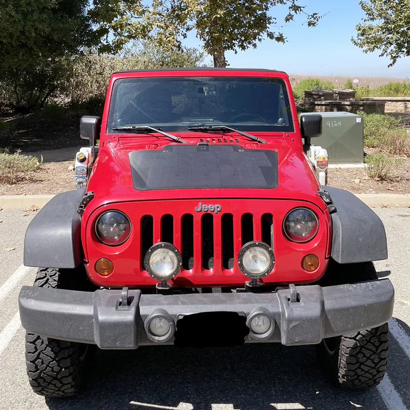 Jeep Wrangler JK 105W Hood Solar Panel