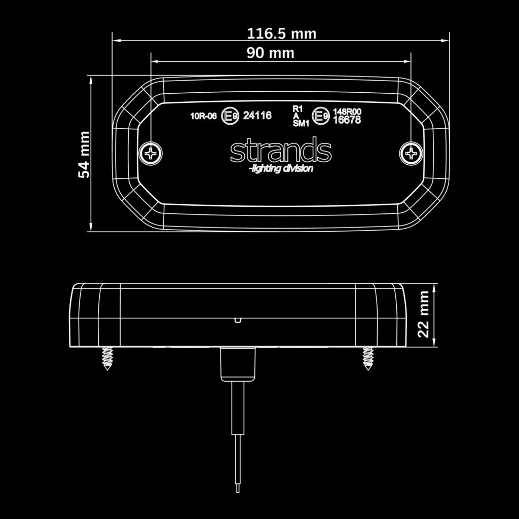 FOR9T SCALE AMBER SIDE MARKER