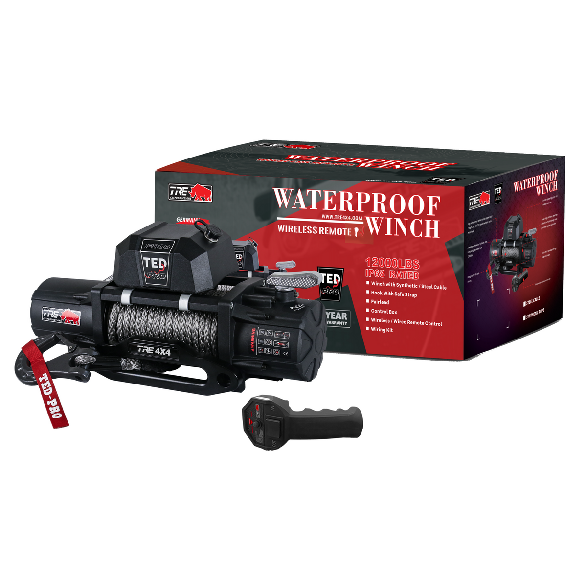12000LBS Synthetic Rope winch
