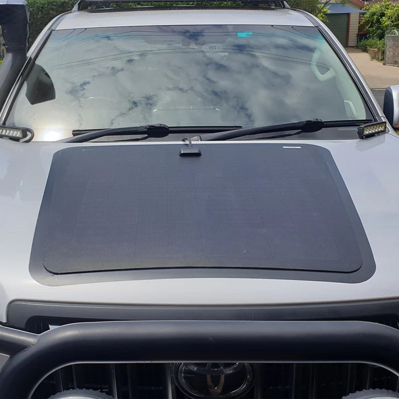 Prado J120 hood solar panel