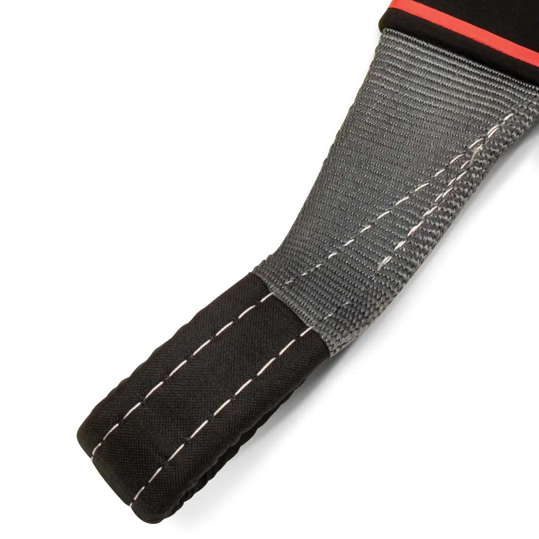 Close-up of a textured black and gray wrist support on a white background