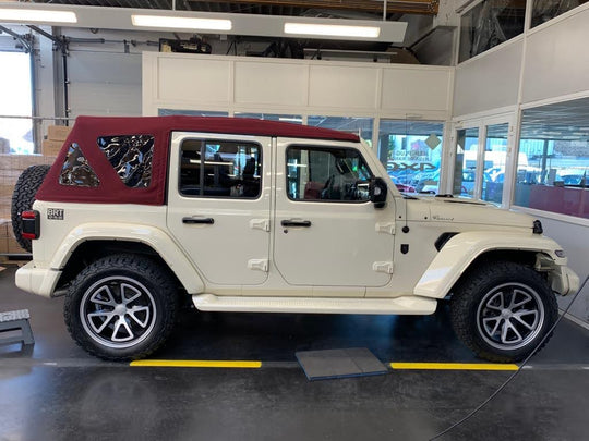 burgundy Jeep top