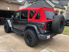 fire engine red Jeep top